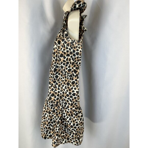Sea New York Apollo Leopard Print Tiered Poplin Dress $395 - Picture 10 of 13